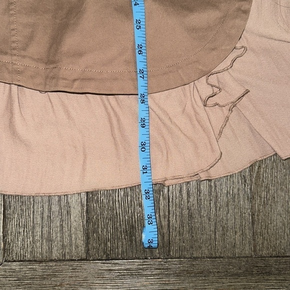 Torrid Tan Twill Georgette Peplum Jacket - Picture 12 of 12